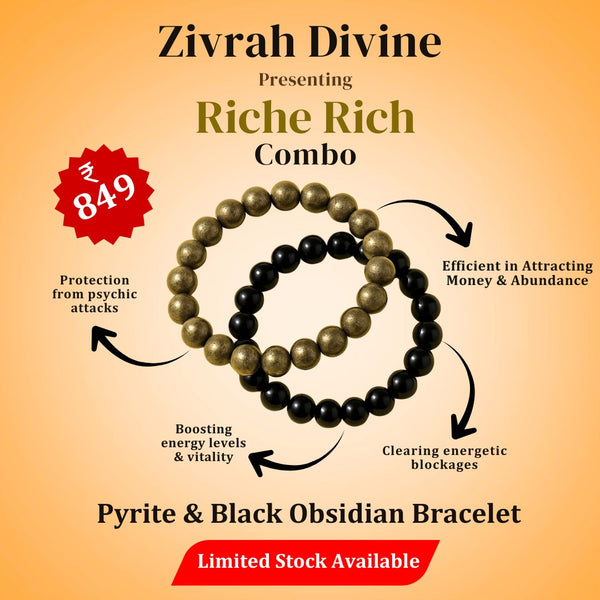 Riche Rich Combo (Pyrite + Black Obsidian)