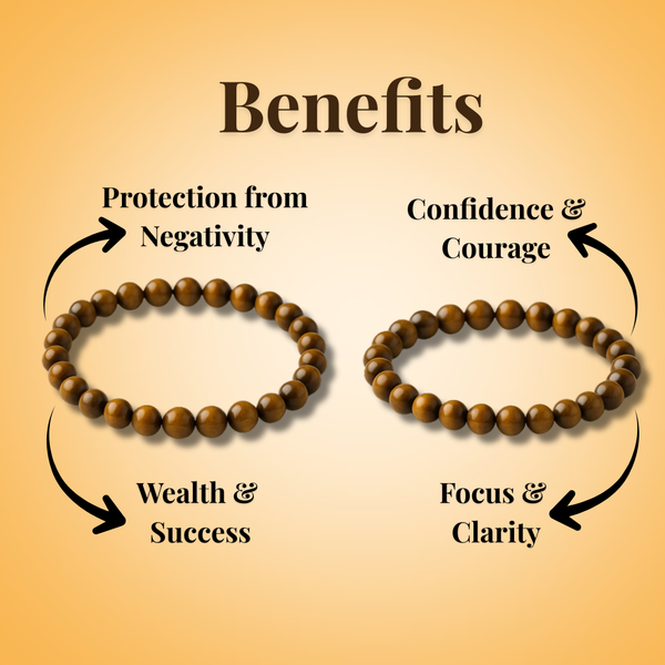 Women’s Tiger Eye Crystal Bracelet – Protection from Negativity & Evil Eye
