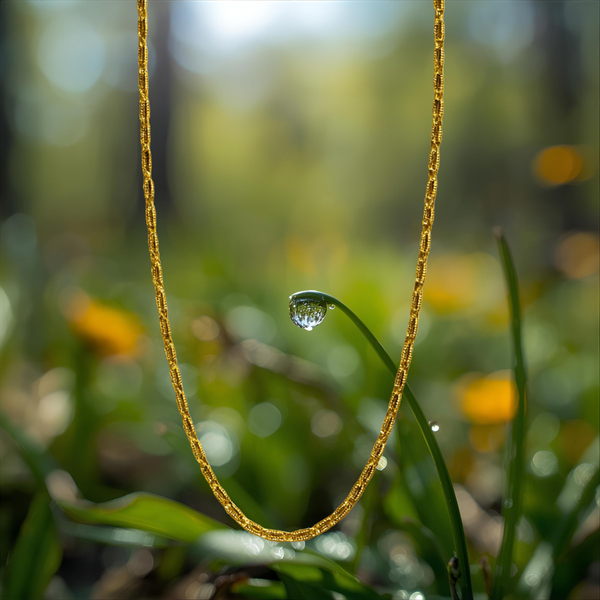 Luxury 18k Dual Plating Stylish Golden Neck Chain For Men & Women