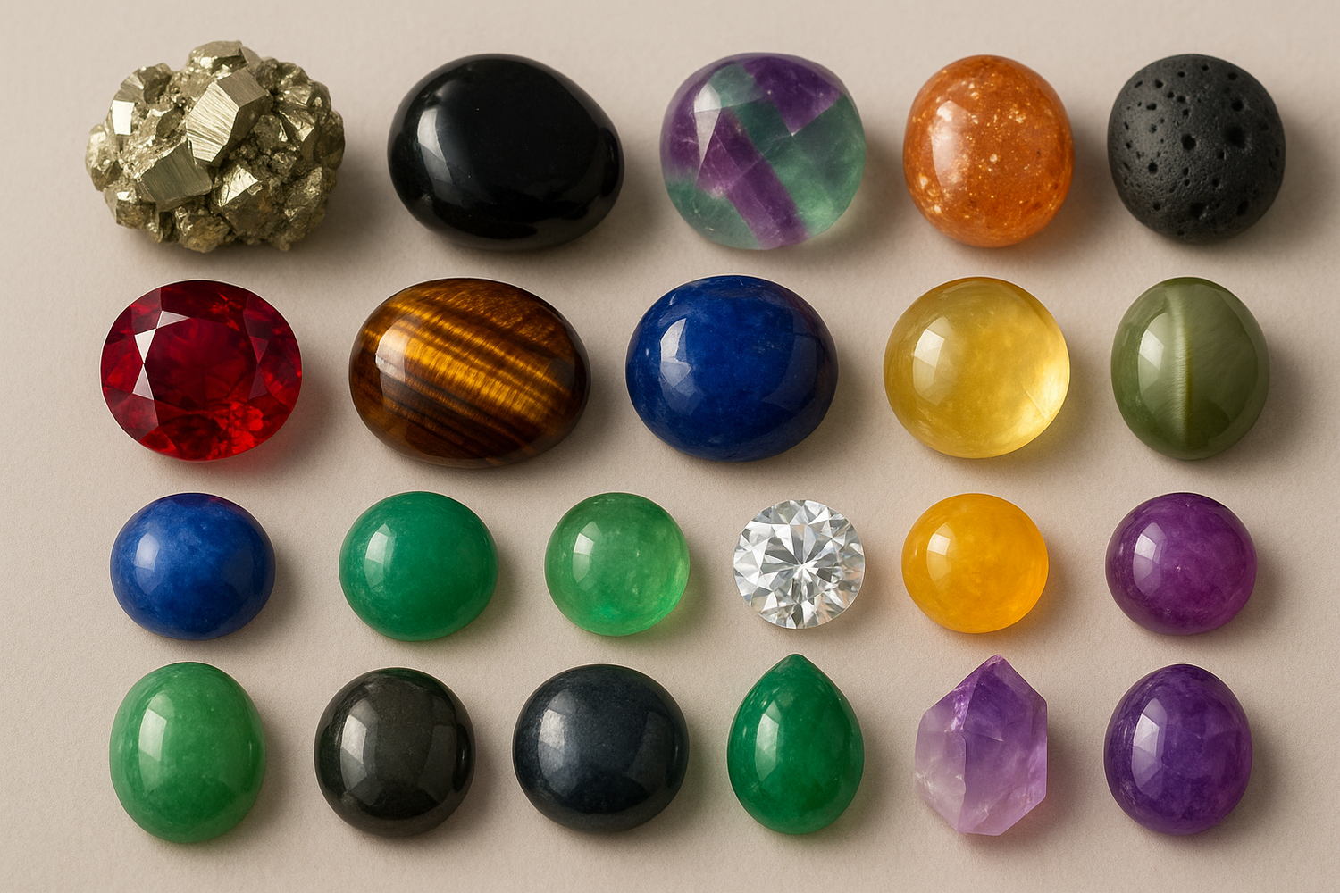 clistal pyrite, black bosidian, sfutics, sun gold stone, lava, rubi, tiger eye, nilam, pukhraj, cat eye, panna, daimound, green stone, black haquick, manic, 5 chakra, all stone 