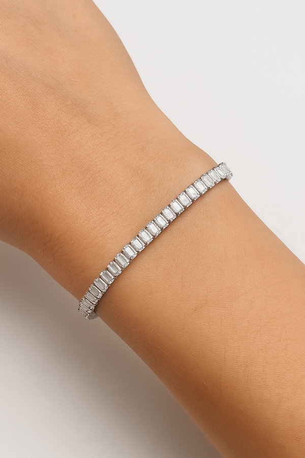 Stylish Unique Luxury men's & women's bracelet made of natural White stone, resistant to changes.