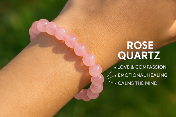 Rose Quartz Bracelet – Stone of Love, Healing & Positivity