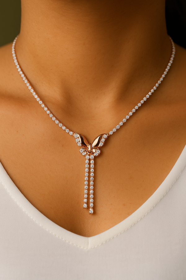 Stylish Butterfly Design Necklace – Modern Women Jewelry
