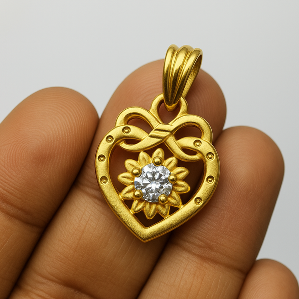 Stylish Gold Heart Pendant for Women