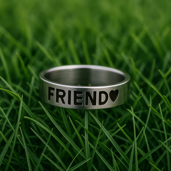 Friendship Ring for Men & Women – Stainless Steel Band with Heart Design | Best Gift for Friends