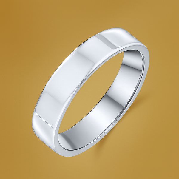 Stylish Plain Wedding Band Regular Casual Wear Unisex Band Silver Finger Ring in Pure 92.5 Sterling Silver | Gift for him her | Silver Ring | Thumb & Finger Ring